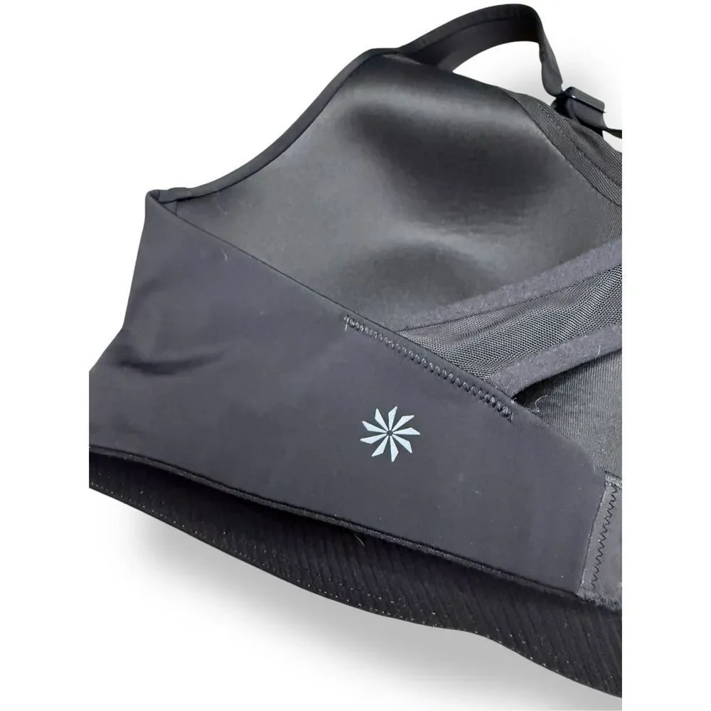 Athleta 36C Advance High Impact Sports Bra Black‎ Padded Running Gym Activewear
